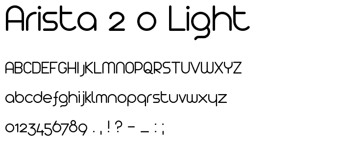 Arista 2_0 Light font